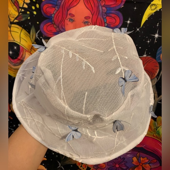 Sheer Butterfly Bucket Hat - Picture 2 of 4